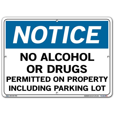 Vestil Polystyrene Sign, 10-1/2" Height, 14-1/2" Width, Polystyrene, Rectangle, English SI-N-07-C-PS-040